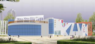 全套方案三层现代风格大学生活动中心草图大师模型含CADPSDSUSKP