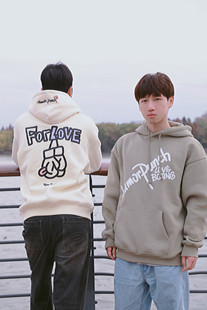 HUMOR PUNCH冬季加绒重磅棉拳击搏击元素艺术设计卫衣 格斗泰拳