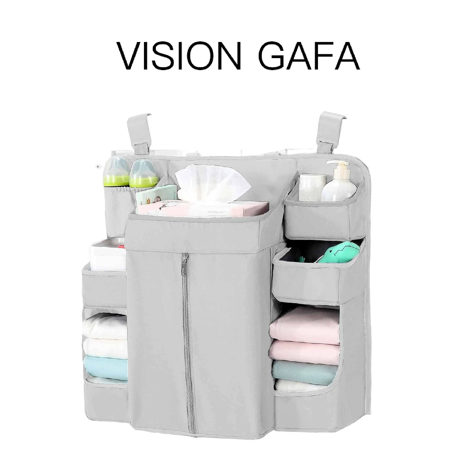 新款跨境婴儿床收纳袋床头挂袋床边储物袋收纳袋尿布可水洗