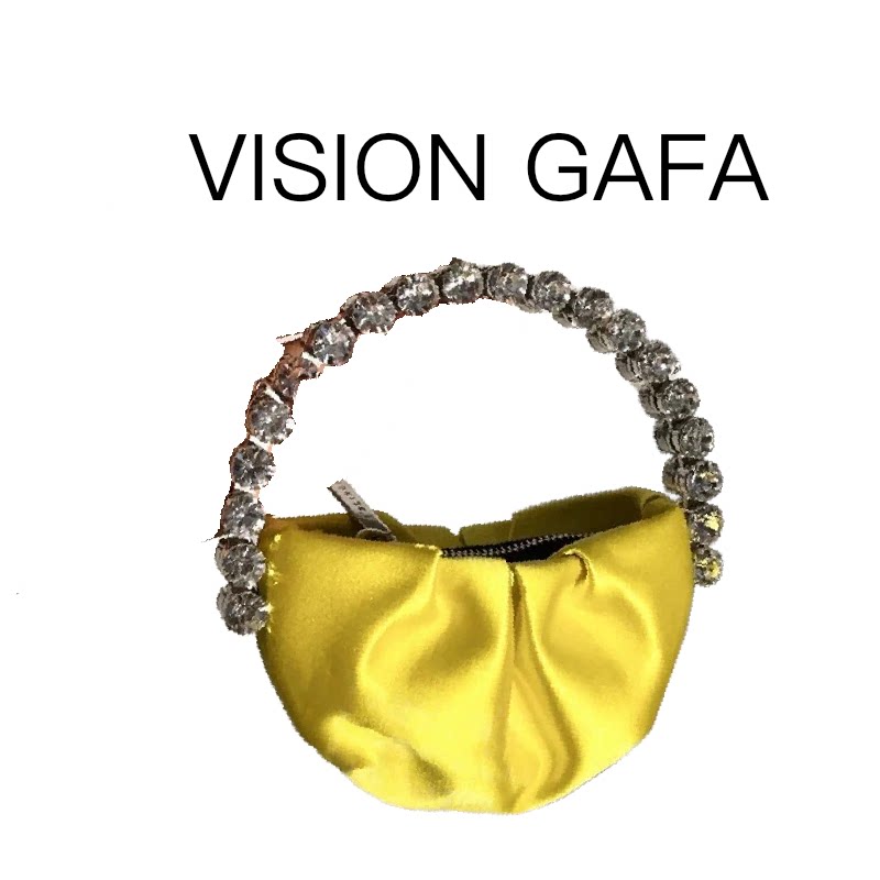 小红书ins同款带钻手拿包镶钻褶皱mini晚宴2022新款钻石斜挎包包