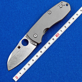 蜘蛛C158钛合金柄小胖子户外折刀露营便携EDC水果刀工具刀