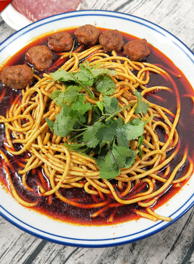 【老白家白老三】临汾牛肉丸子面无肉版6大碗6份独立包装临汾特产