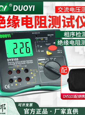 多一绝缘电阻测试仪DY5106交流电压5000V高精测量电工数字兆欧表