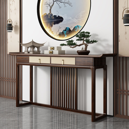新中式玄关桌条案客厅入户入门柜