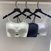 146春夏新款 裸感舒适无痕蕾丝边一字领抹胸内衣女薄款 防走光美背