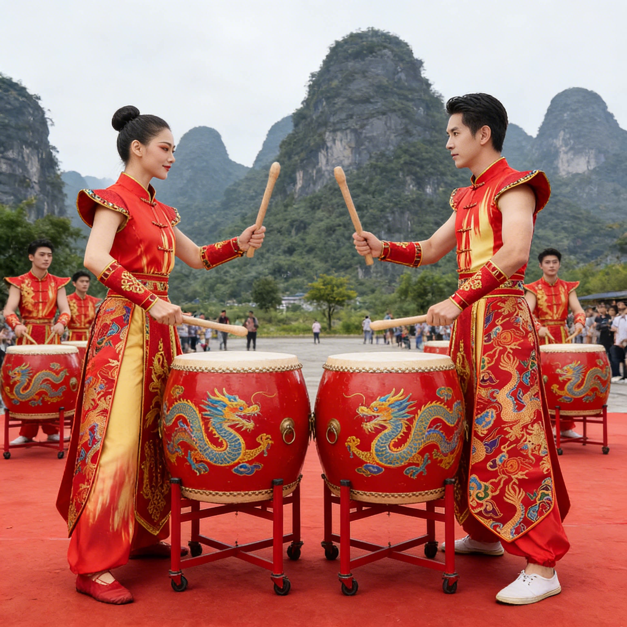高档2026新款中国风打鼓图片