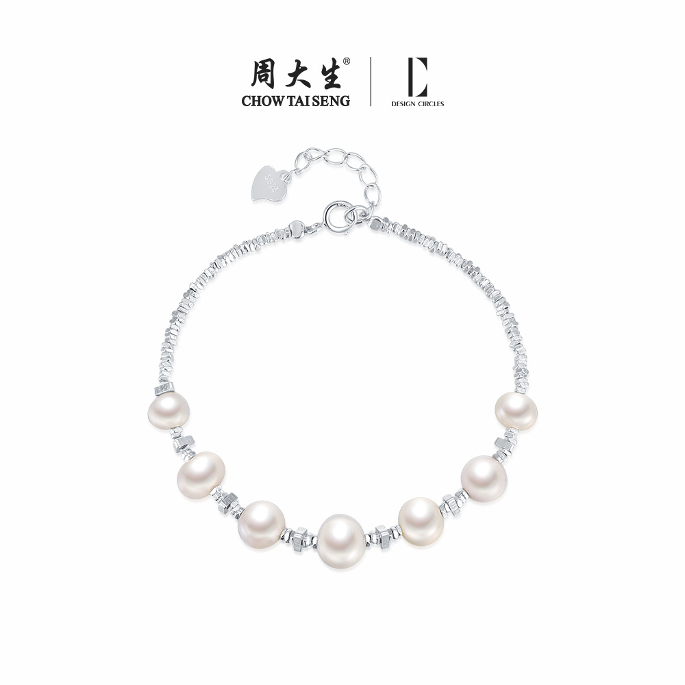 【高质感】珍珠碎银子手链纯银