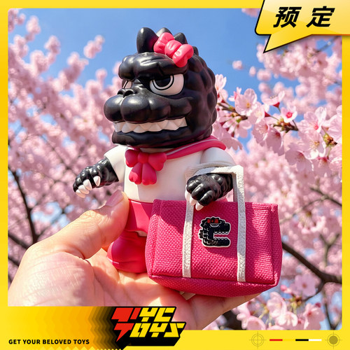 【TYCTOYS】现货 CRAZY LAB怪斯拉恐龙妹春日樱花限定版潮玩手办