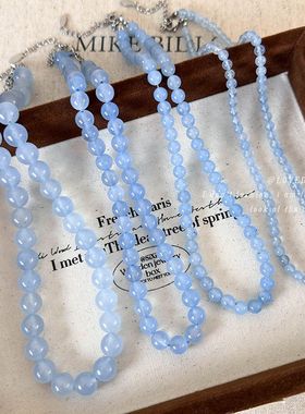 迷尚优品天然石圆珠链女