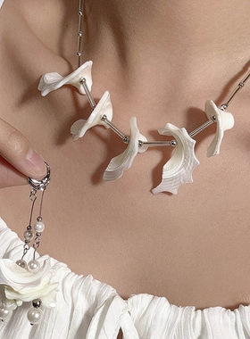 迷尚优品贝壳锁骨链女