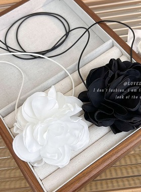 绑带玫瑰花花朵项圈项圈MISSNICE