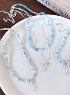 迷尚优品合金人造水晶圆珠链女