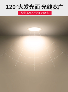 超薄12164寸12w6寸18w天花灯嵌入式开孔筒灯公分孔灯洞灯桶灯