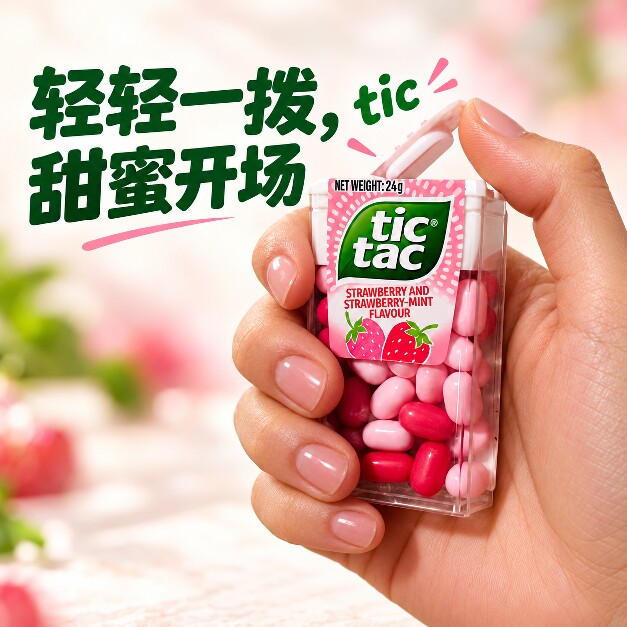 包邮tictac薄荷糖橙子百香果什锦味滴答嘀嗒迷你盒装木糖醇口香糖