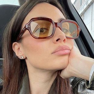 2026 Square sunglasses米钉方形太阳镜女欧美太阳眼镜凹造型墨镜