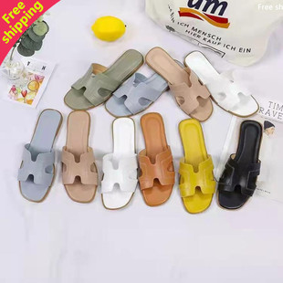 summer flat women 41size plus slippers sandals fashion beach