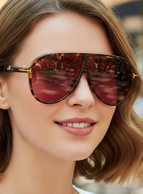 蛤蟆形T字太阳眼镜个性大框墨镜