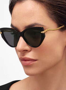 链条猫眼太阳镜2026新款时尚欧美个性墨镜女士百搭潮太阳眼镜ins