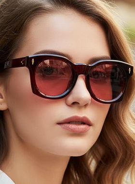 米钉小框太阳眼镜女ins复古墨镜