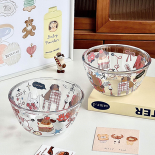 特别好看的糖水甜品碗卡通玻璃碗餐具家用2026新款漂亮小碗商用