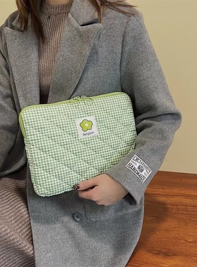 ins风笔记本电脑包iPad平板12寸内胆保护套适用苹果13华为14联想