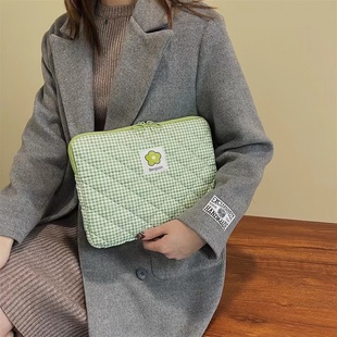 ins风笔记本电脑包iPad平板12寸内胆保护套适用苹果13华为14联想