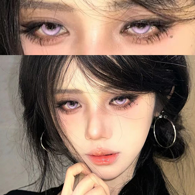 2024新款美瞳日抛30片紫色混血cos万圣节隐形眼镜女10片一次抛TN