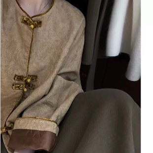 中老年复古气质中国风 50编号宽松国风连衣裙新中式