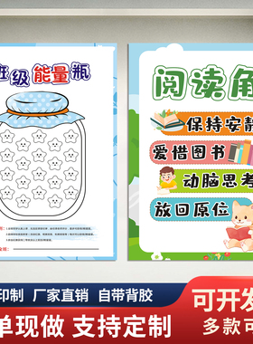 晶兰班级能量瓶心愿墙贴纸