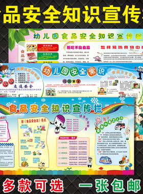 食品安全宣传栏图食品质量安全标语幼儿园社区食堂饮食知识海报画