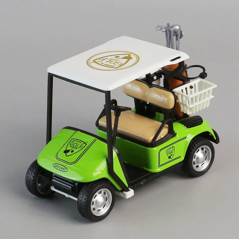 合金高尔夫球车玩具模型仿真合金小汽车回力巡逻车男孩宝宝玩具车