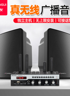 山水T10无线蓝牙音响壁挂墙音箱喇叭会议室内商用店铺餐厅超市