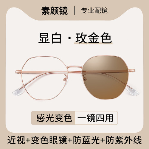超轻纯钛防蓝光防辐射感光变色
