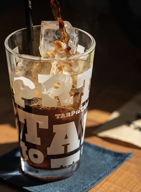 现货tarptotarp玻璃杯 户外多功能露营水杯 啤酒杯饮料杯黑色白色