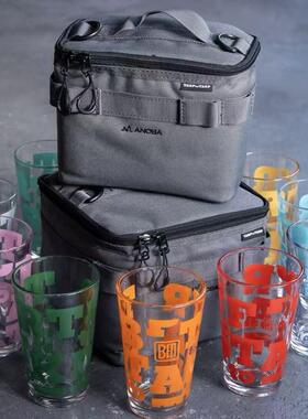 TARPTOTARP玻璃杯限定联名ANOBA秋冬新款防护玻璃杯咖啡杯收纳包