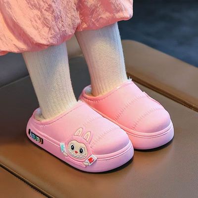 拉布布儿童拖鞋棉拖保暖加绒