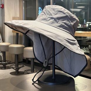 2026网眼帽檐渔夫帽披肩夏季男女户外登山遮阳帽速干钓鱼骑车一体