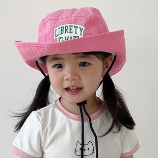 儿童韩国防晒遮阳帽渔夫帽春夏季女童婴儿帽子宝宝沙滩速干棒球帽