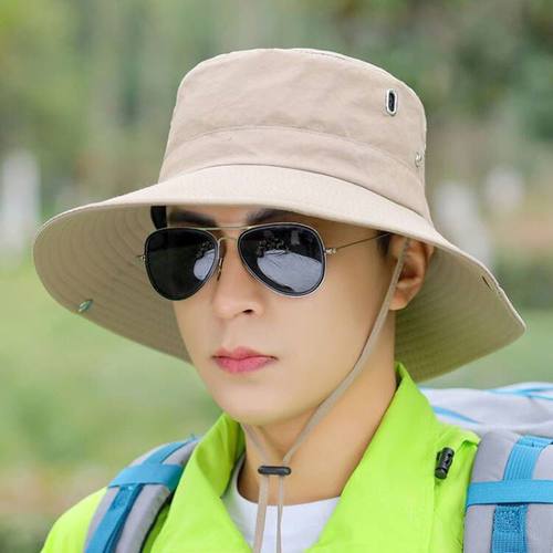 户外夏季登山防晒帽透气钓鱼渔夫
