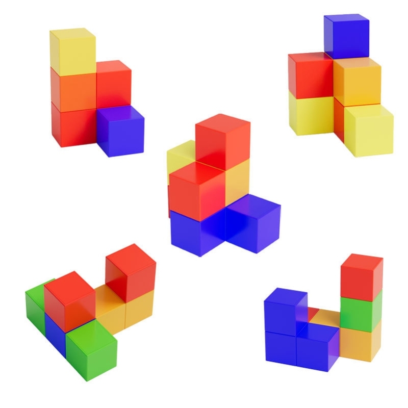 磁力方块学具六面磁性正方体可搭配数字积木numberblocks DIY材料