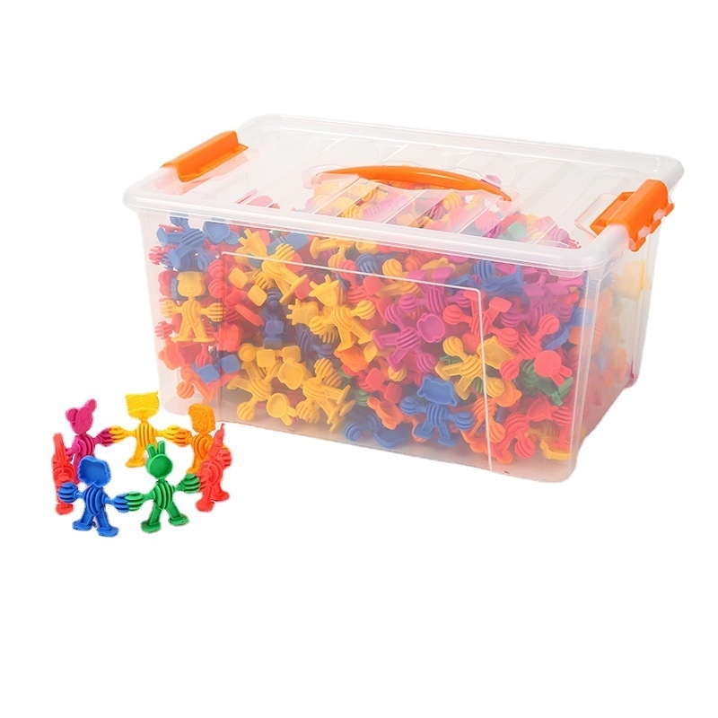 加工定制儿童益智桌面玩具宝宝卡通玩具幼儿园拼装片人形拼图积木