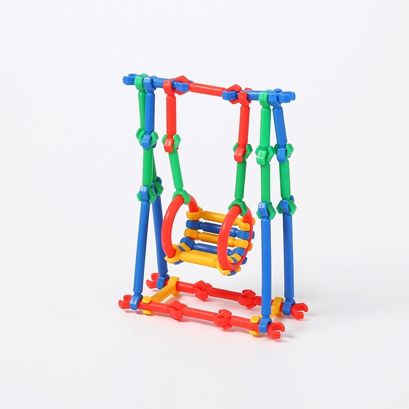 儿童桌面塑料拼插聪明棒积木3-6岁拼装幼儿早教玩具视觉开发