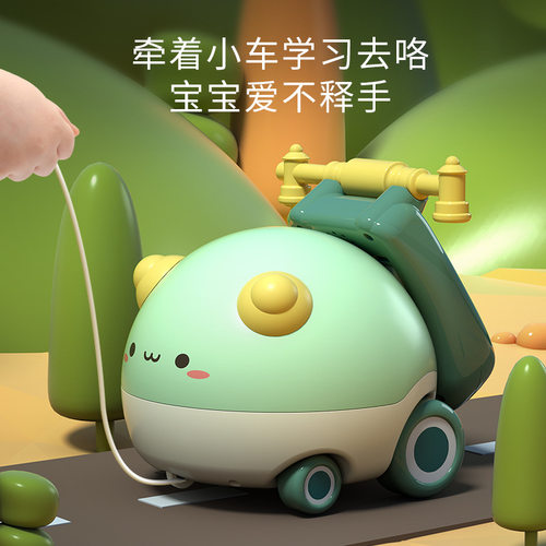 婴儿早教益智双语小鸡电话车儿童电话玩具宝宝多功能智能座机跨境