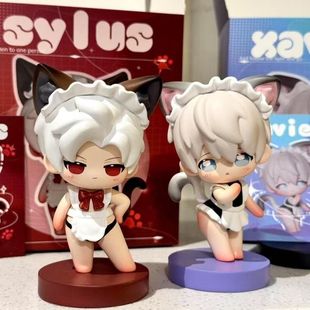 恋与深空Q版手办黎深祁煜沈星回秦彻女仆装游戏周边桌面摆件可爱