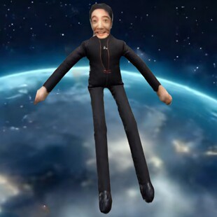 小撒春晚小红书老鼠干撒贝宁无白边抽象玩偶四肢分离骨架可摆造型