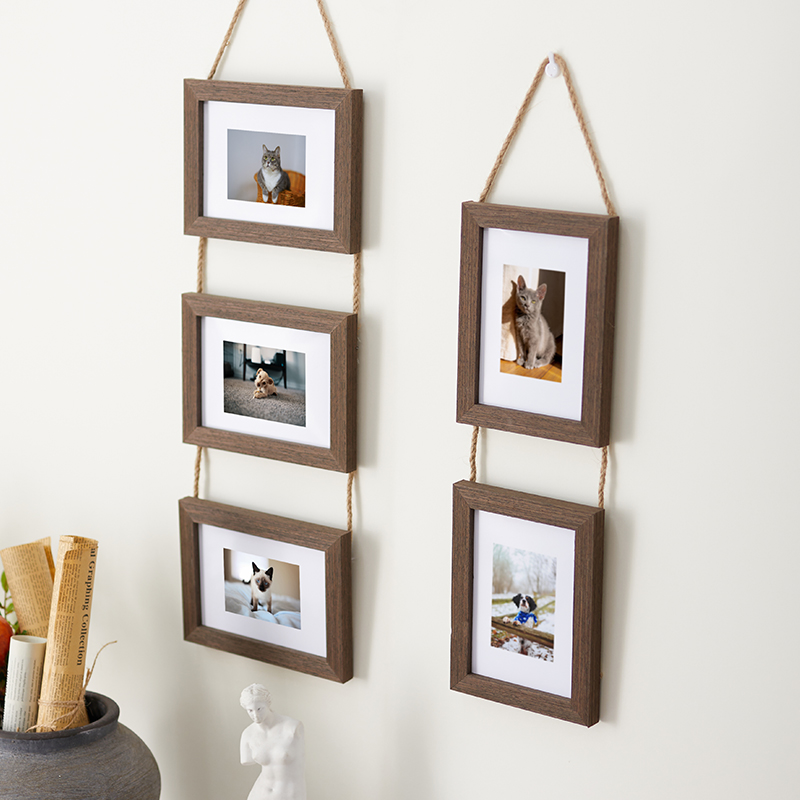 麻绳相框横竖通用挂墙高级照片墙