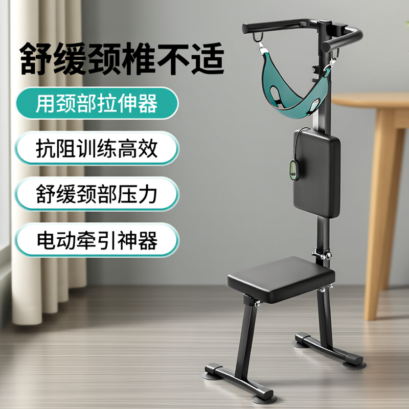 颈腰部电动牵引脊椎柱拉吊脖子家用拉伸抗阻训练舒缓神器专用