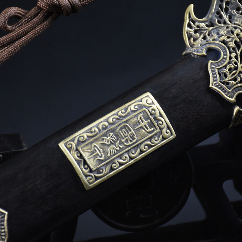 龙泉华影刀剑工艺品花纹钢手工锻打唐剑防身八面一体宝剑未开刃