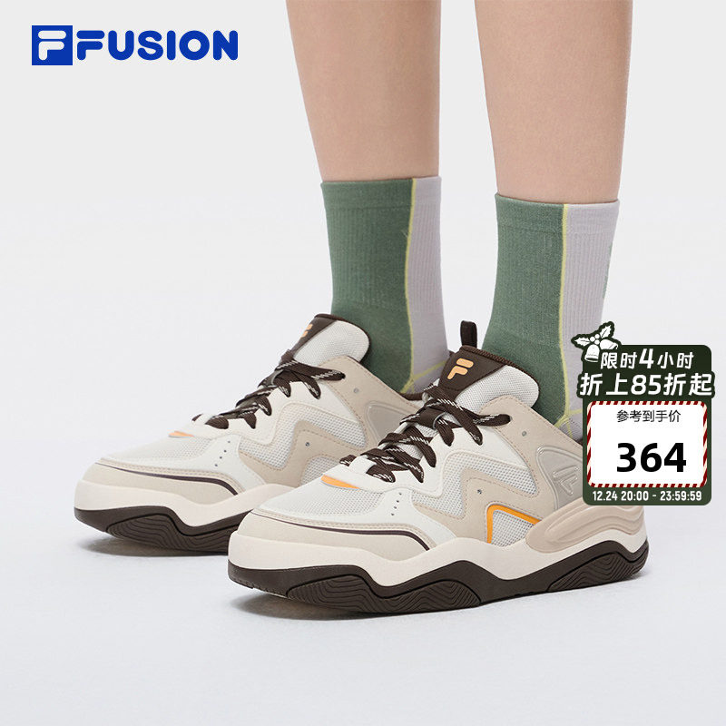 KICK3|章昊同款FILA FUSION斐乐情侣板鞋男鞋夏季款