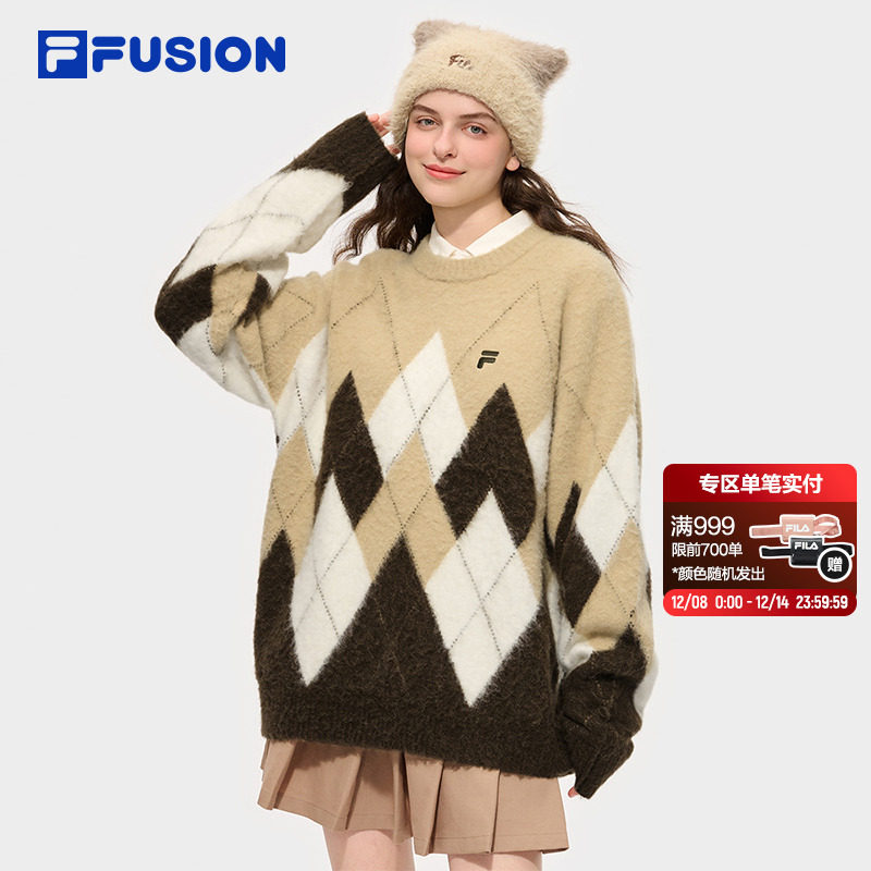 FILAFUSION斐乐情侣编织衫